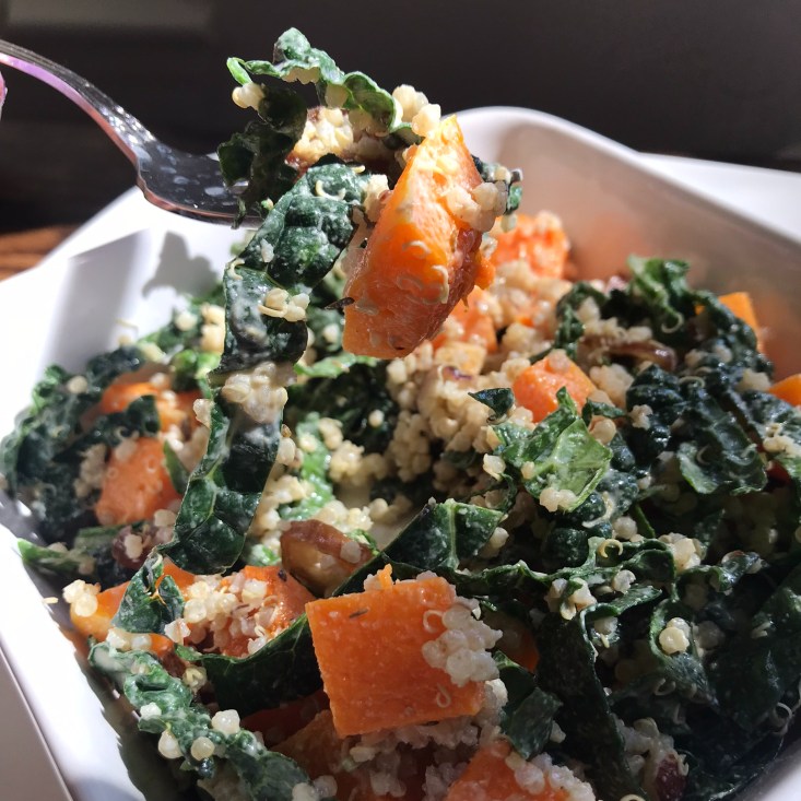 quinoa butternut kale salad